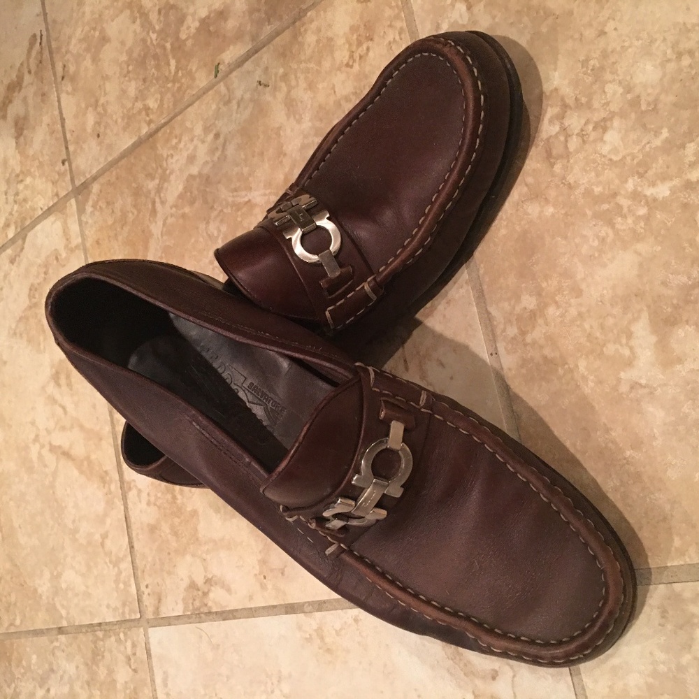 Mens Salvatore Ferragamo "Nolo" loafers Brwn Eu10